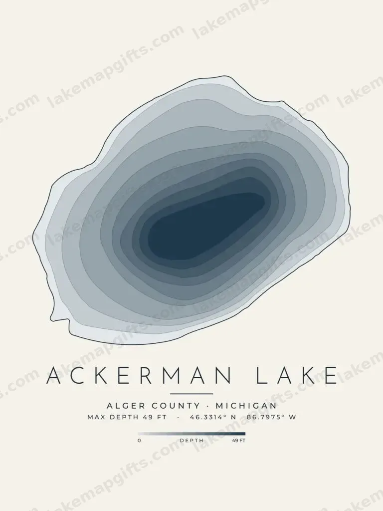 Ackerman Lake depth map
