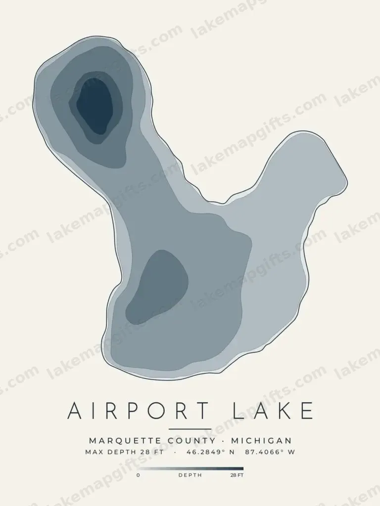 Airport Lake depth map