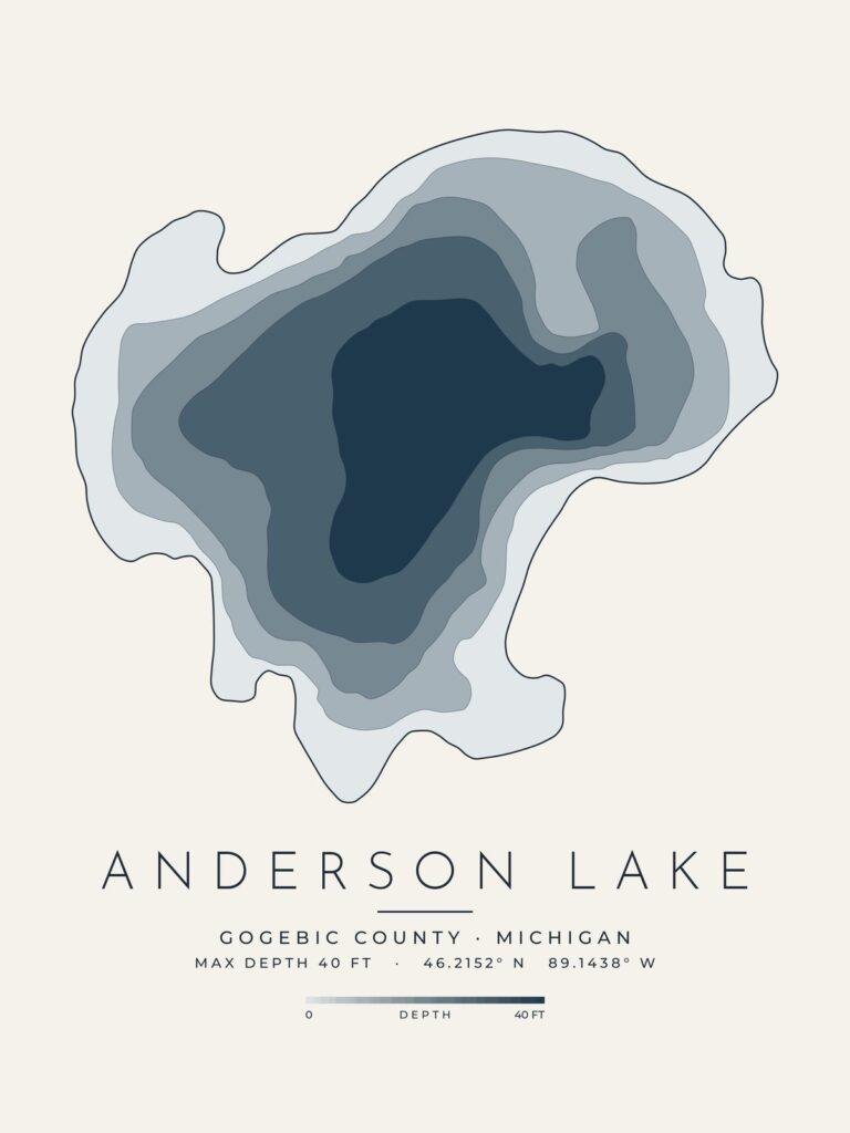 Anderson Lake depth map
