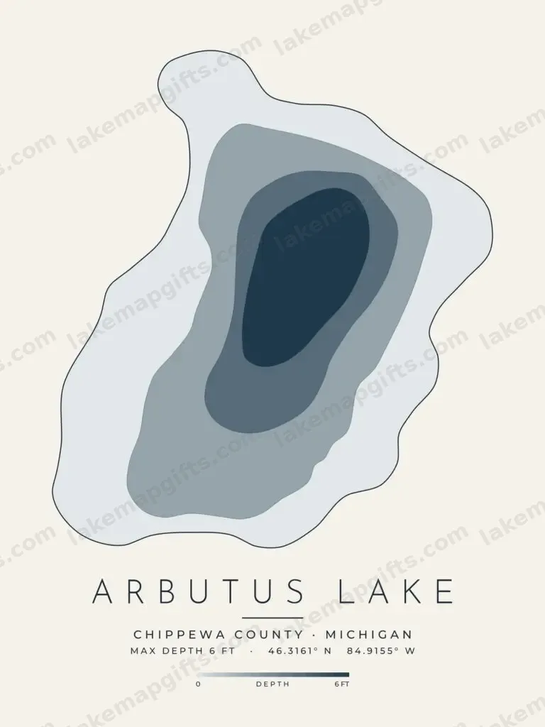Arbutus Lake depth map