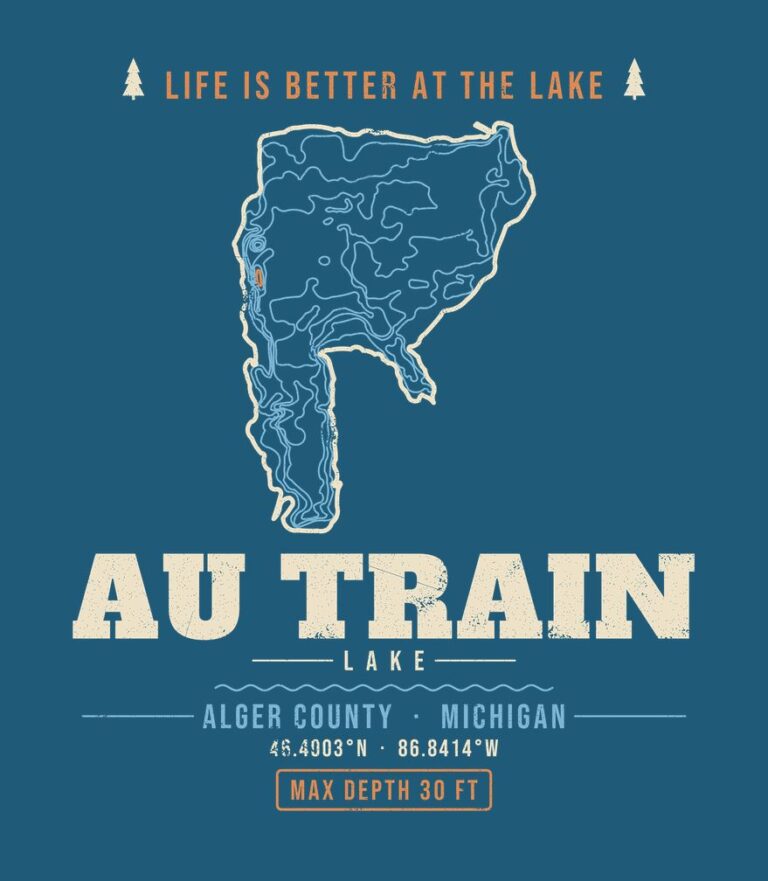 Au Train Lake life is better (for dark shirts) design