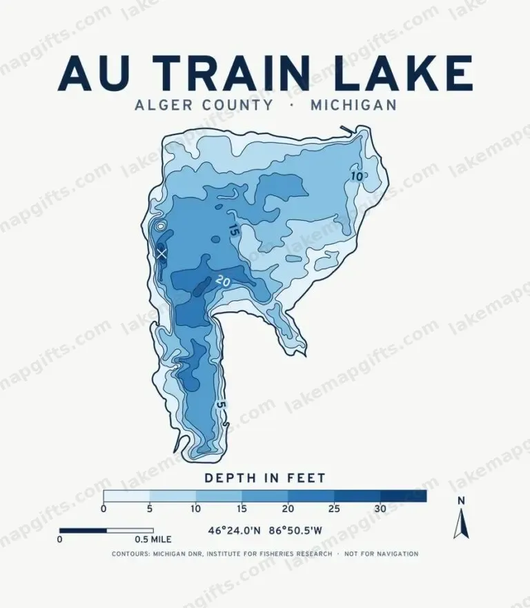 Au Train Lake depth chart design