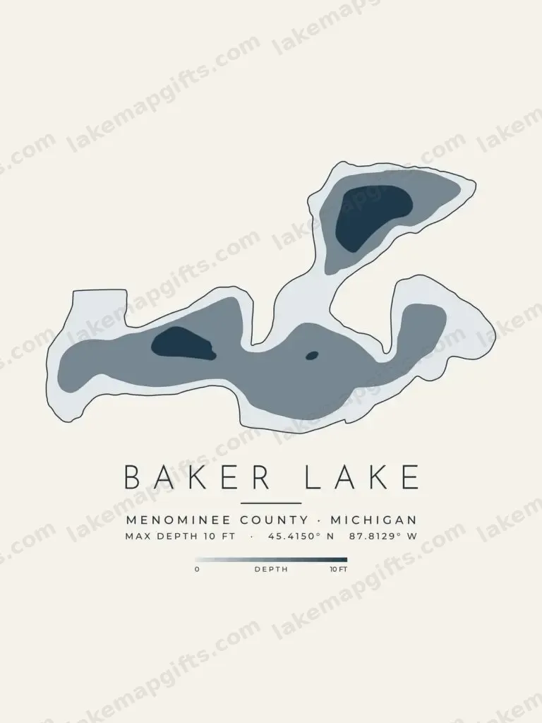 Baker Lake depth map