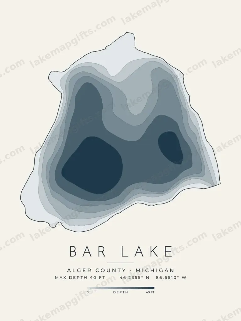 Bar Lake depth map