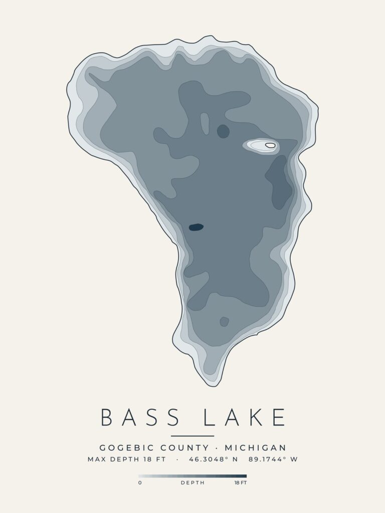 Bass Lake depth map