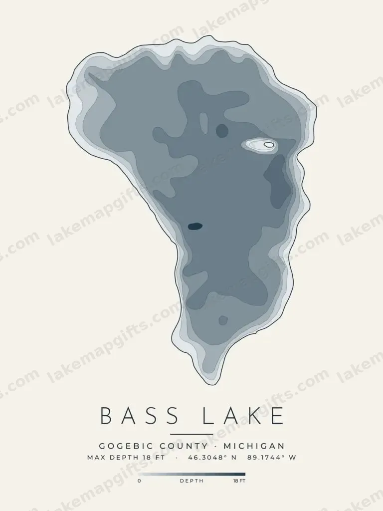 Bass Lake depth map