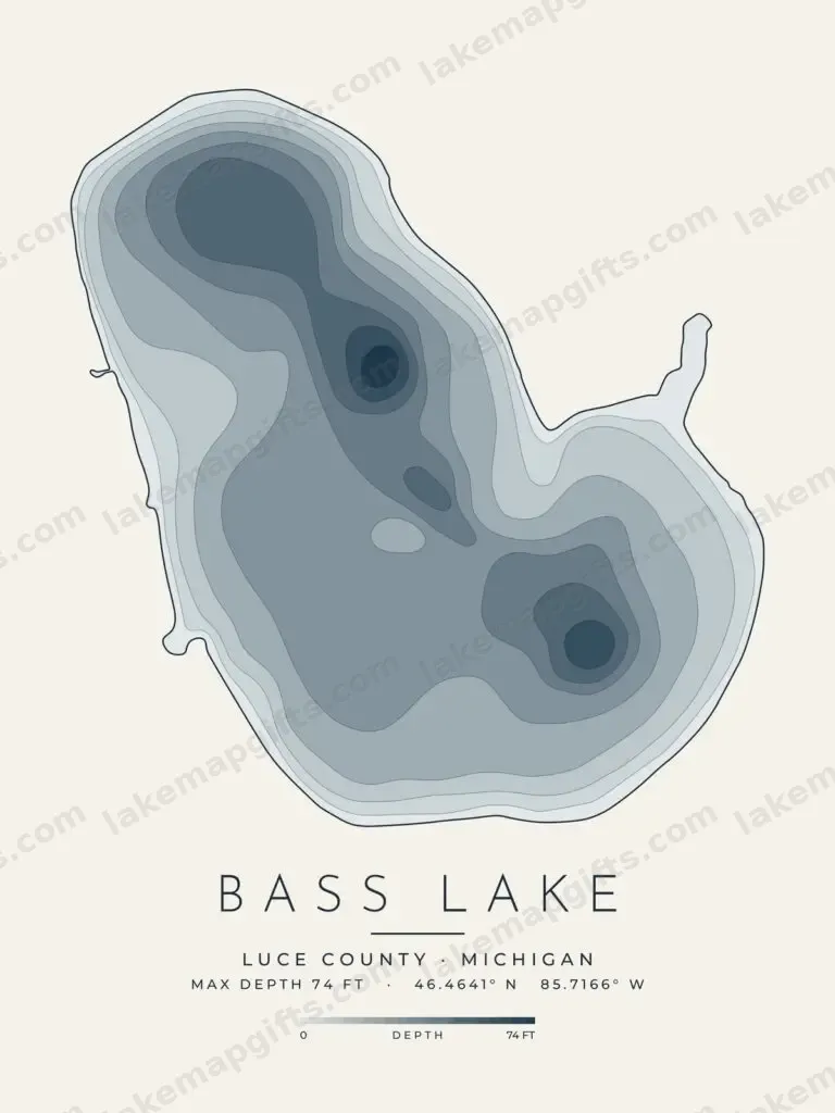 Bass Lake depth map