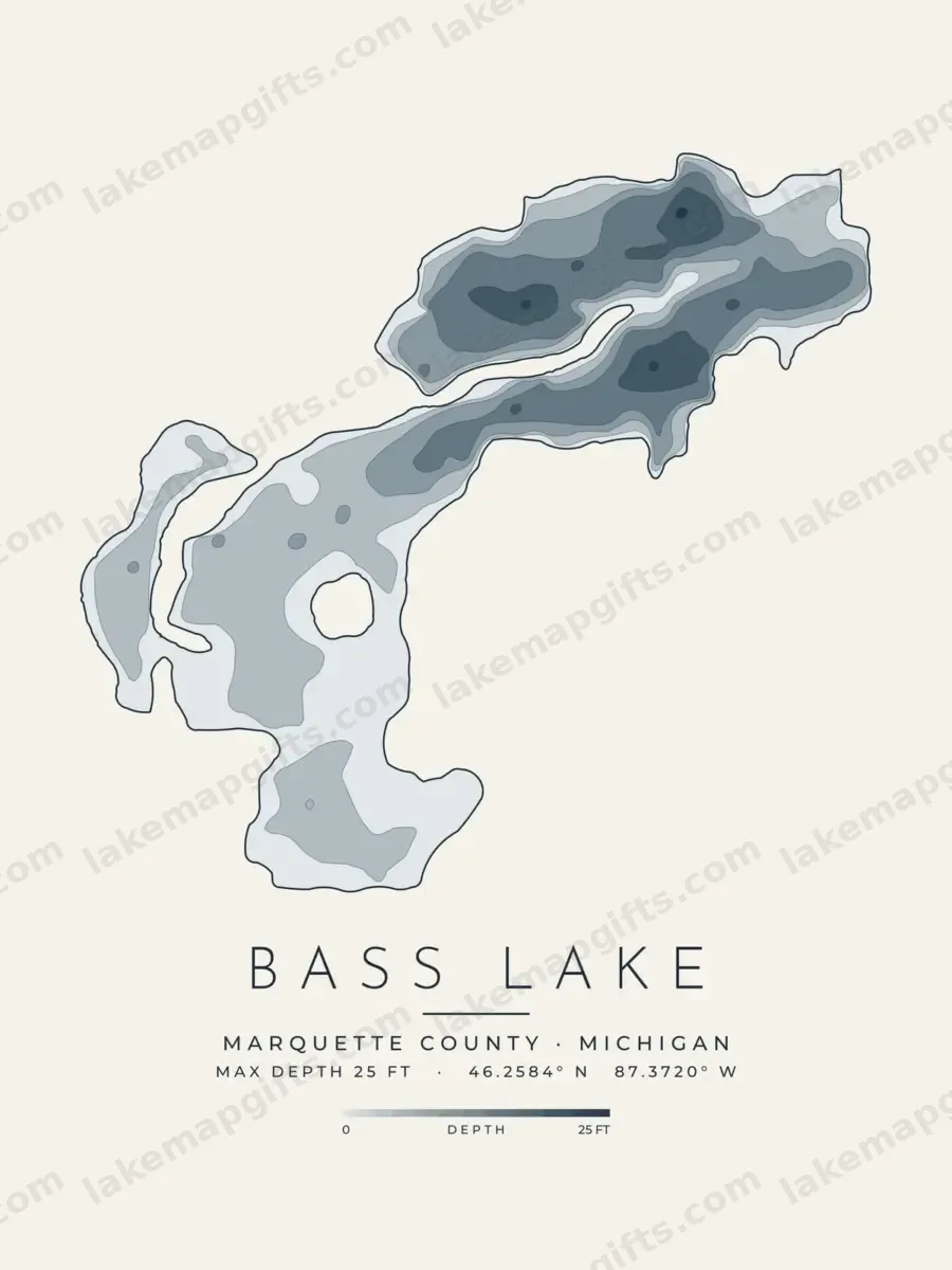 Bass Lake depth map