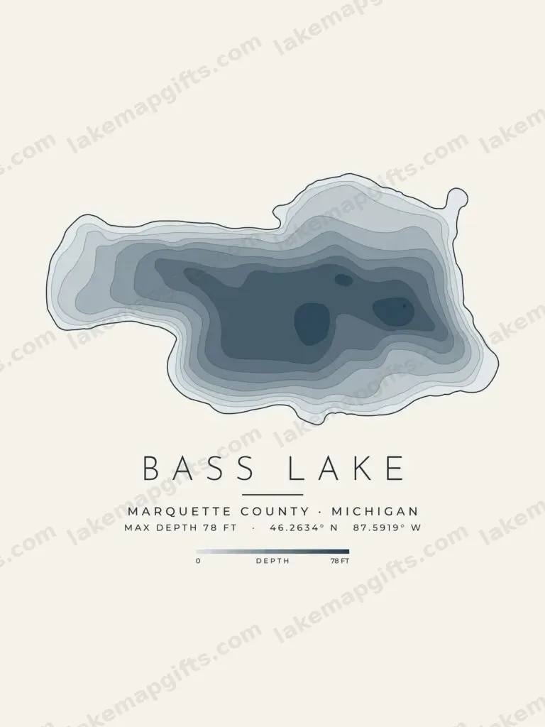 Bass Lake depth map