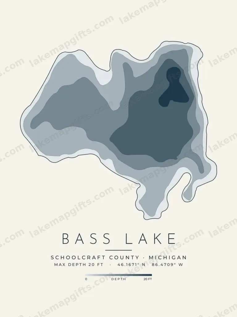 Bass Lake depth map