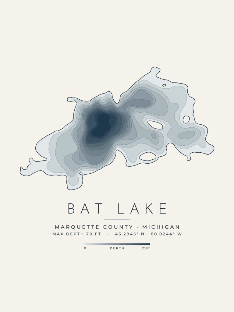 Bat Lake depth map