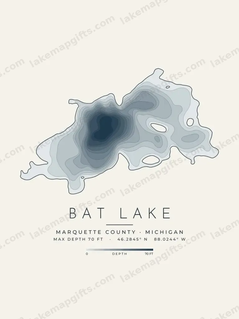 Bat Lake depth map