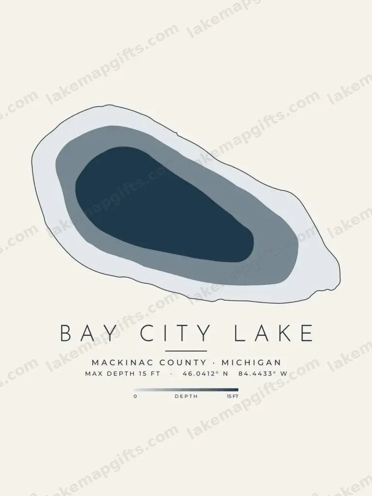 Bay City Lake depth map