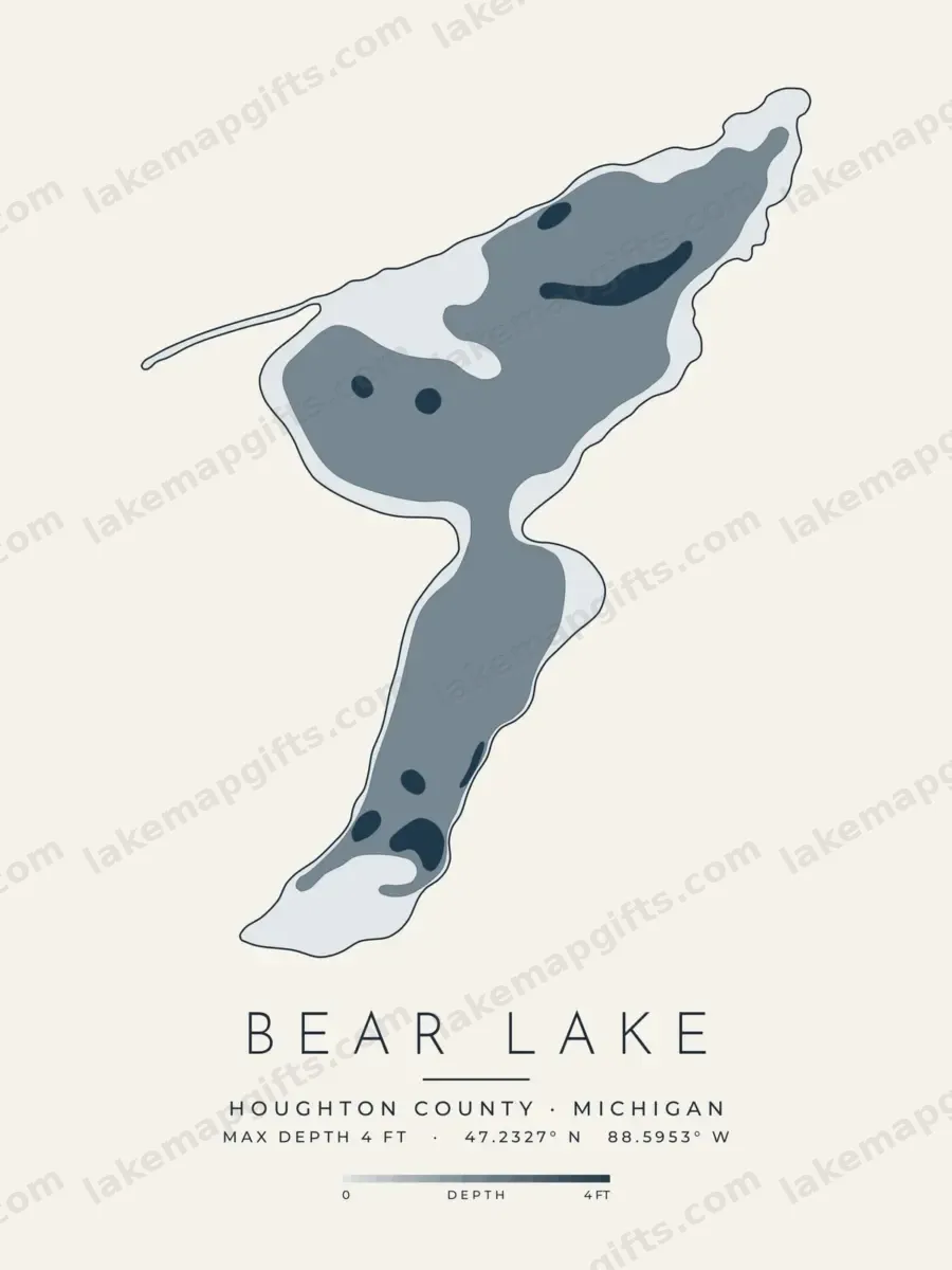 Bear Lake depth map