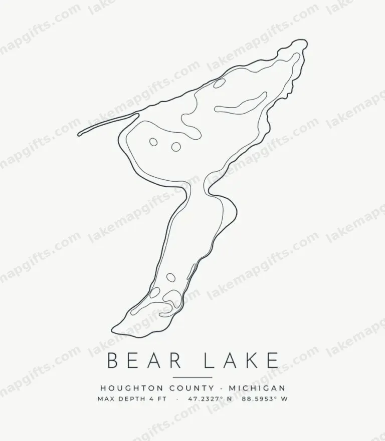 Bear Lake contour map design