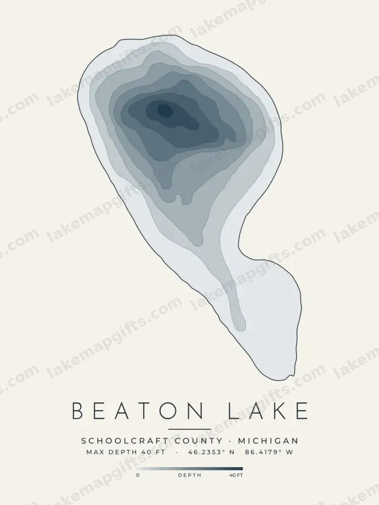 Beaton Lake depth map