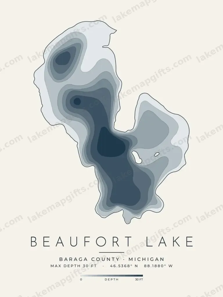 Beaufort Lake depth map
