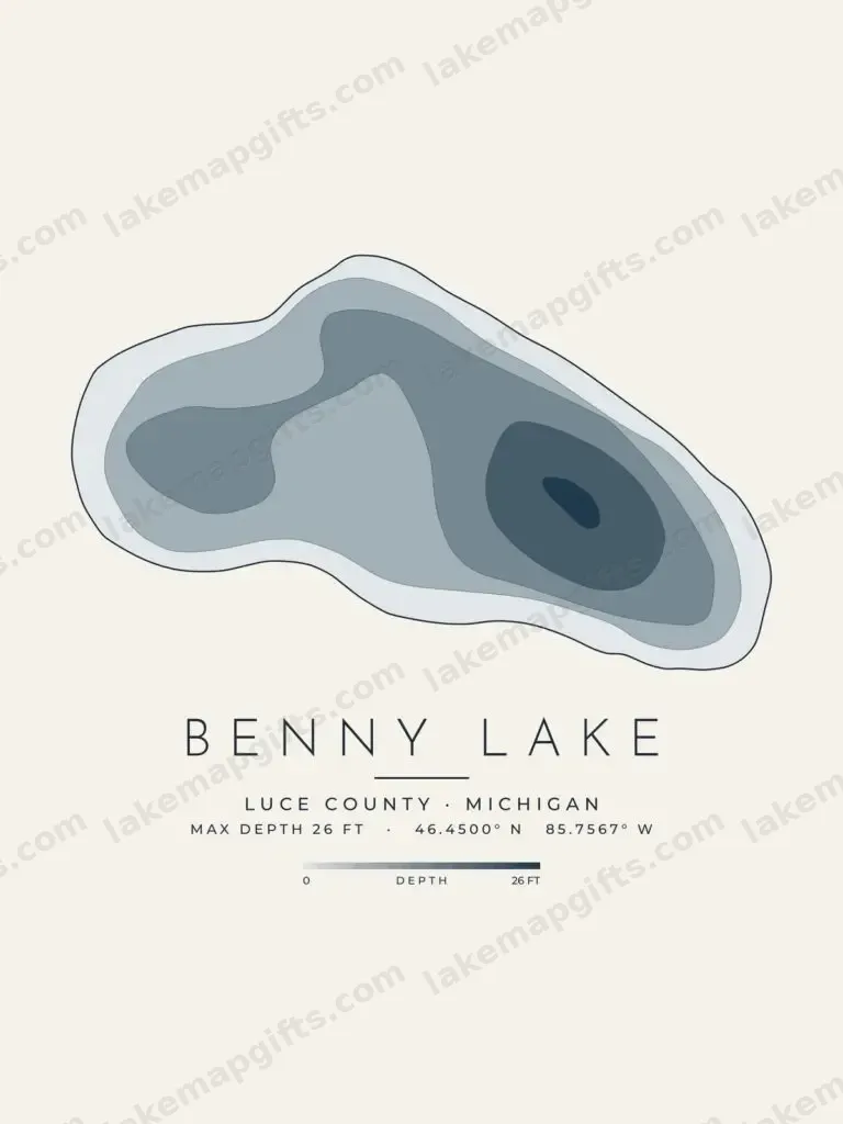 Benny Lake depth map