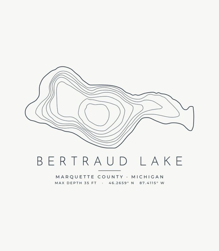 Bertraud Lake contour map design