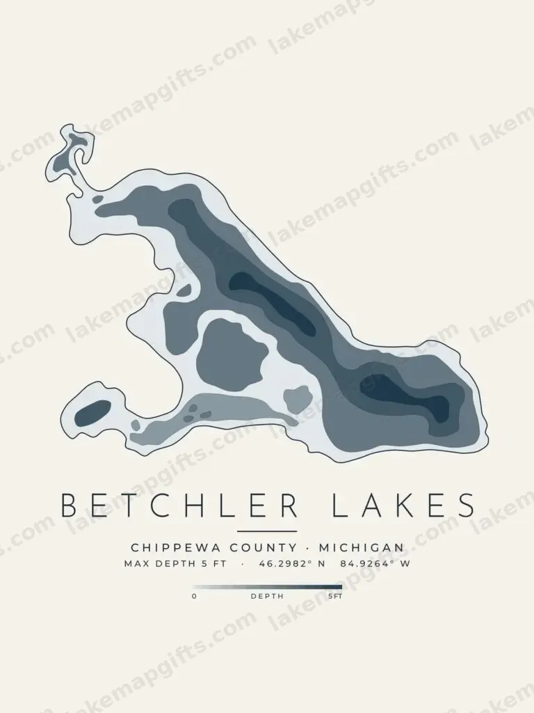 Betchler Lakes depth map