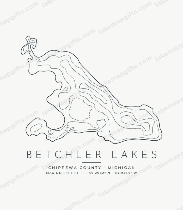 Betchler Lakes contour map design
