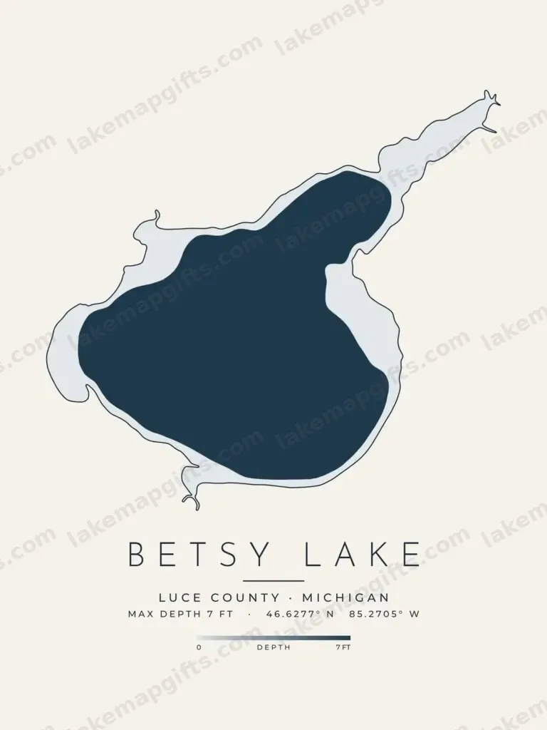 Betsy Lake depth map