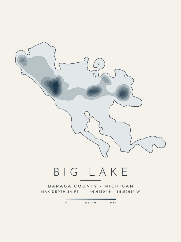 Big Lake depth map