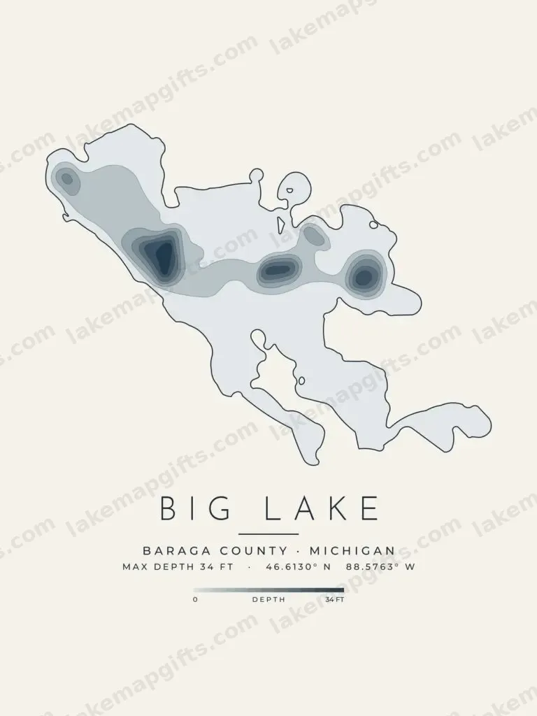 Big Lake depth map