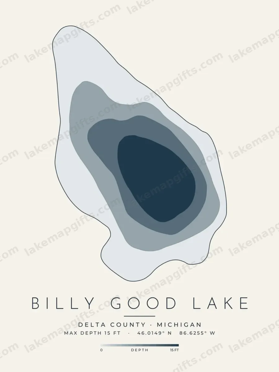 Billy Good Lake depth map