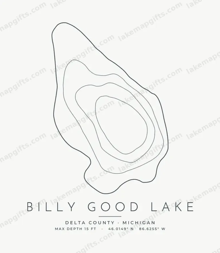 Billy Good Lake contour map design