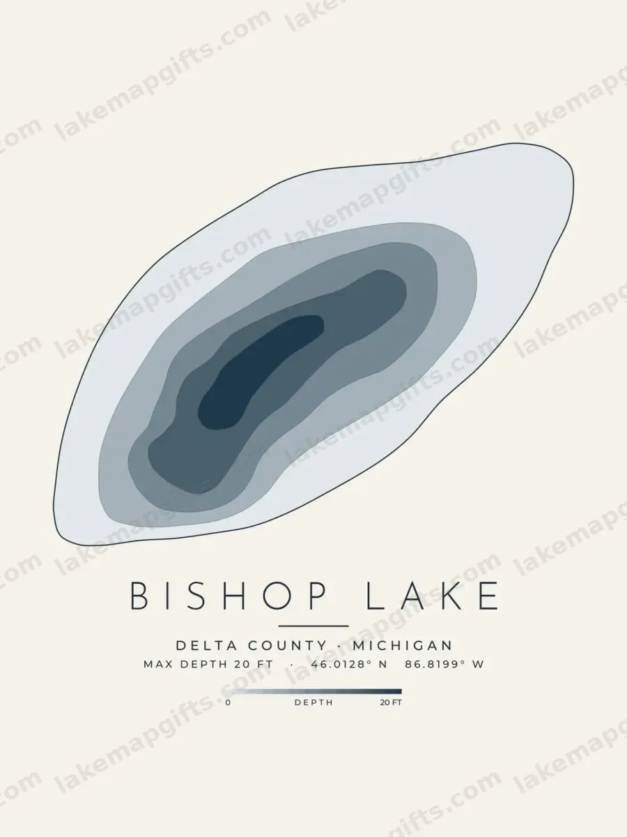 Bishop Lake depth map