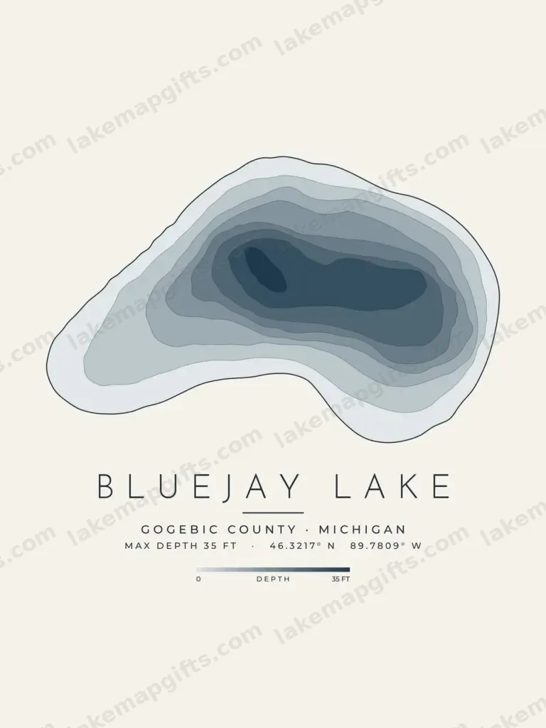 Bluejay Lake depth map