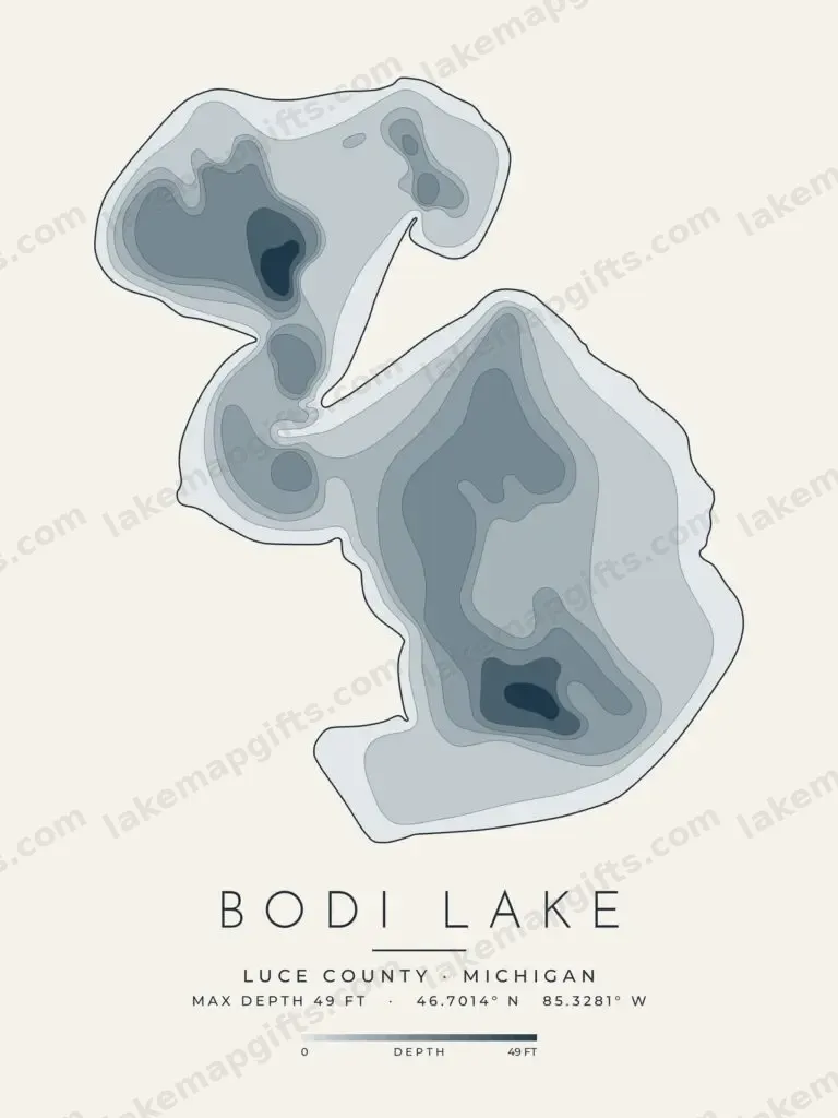 Bodi Lake depth map