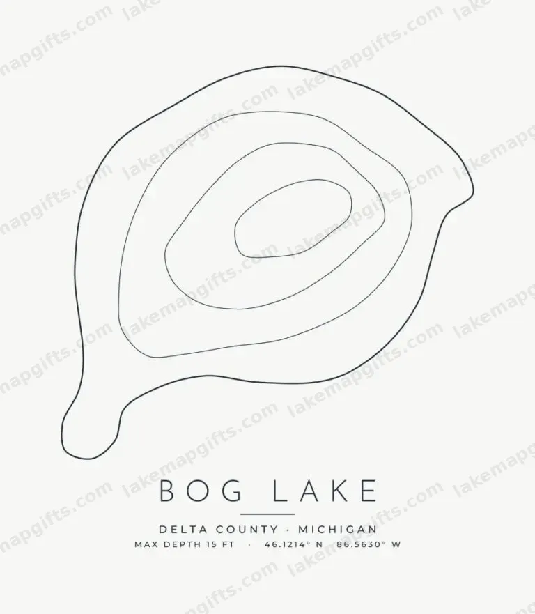 Bog Lake contour map design