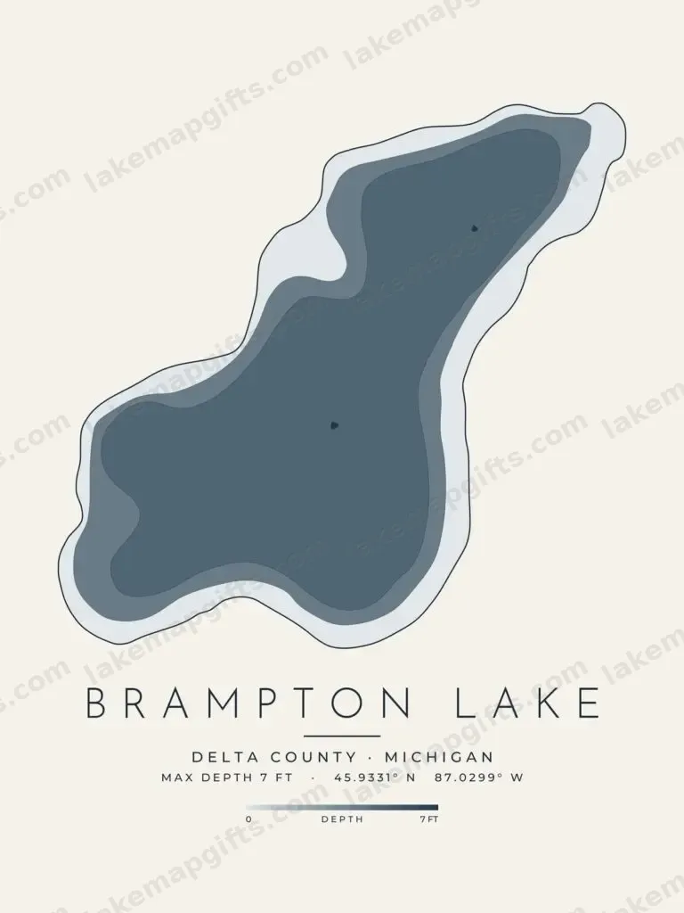 Brampton Lake depth map