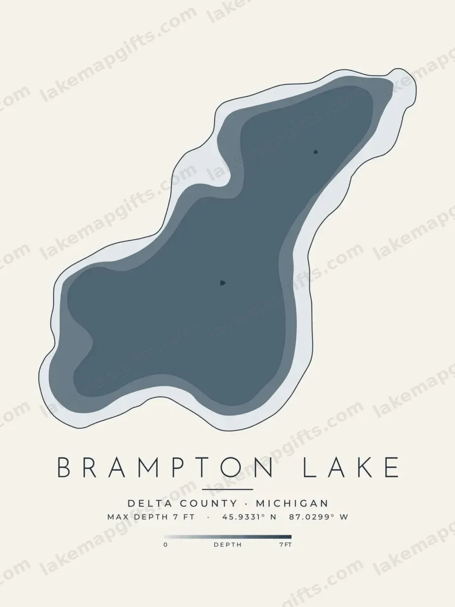 Brampton Lake depth map
