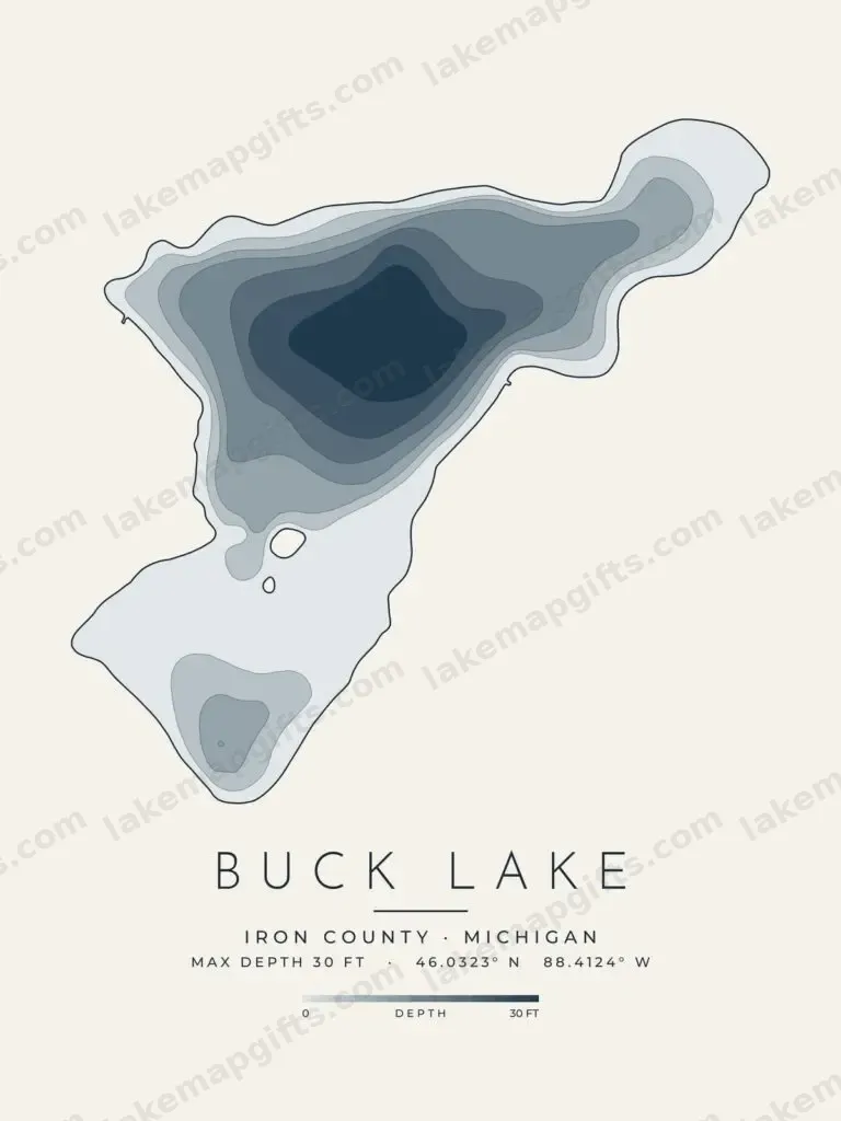 Buck Lake depth map