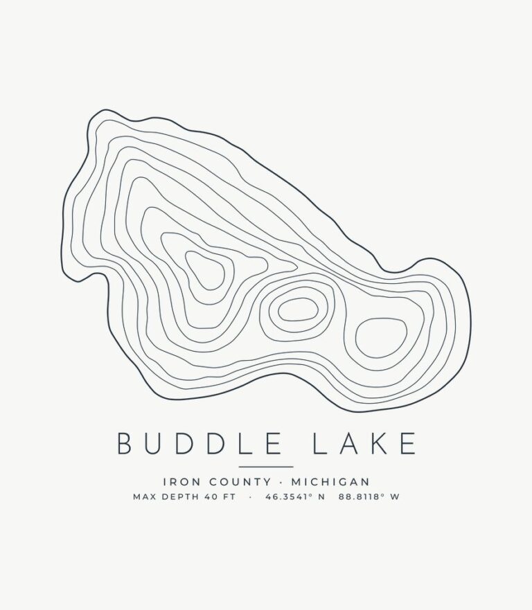 Buddle Lake contour map design