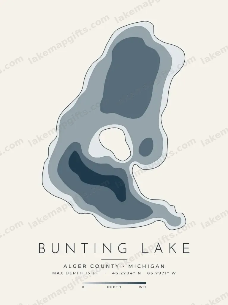 Bunting Lake depth map