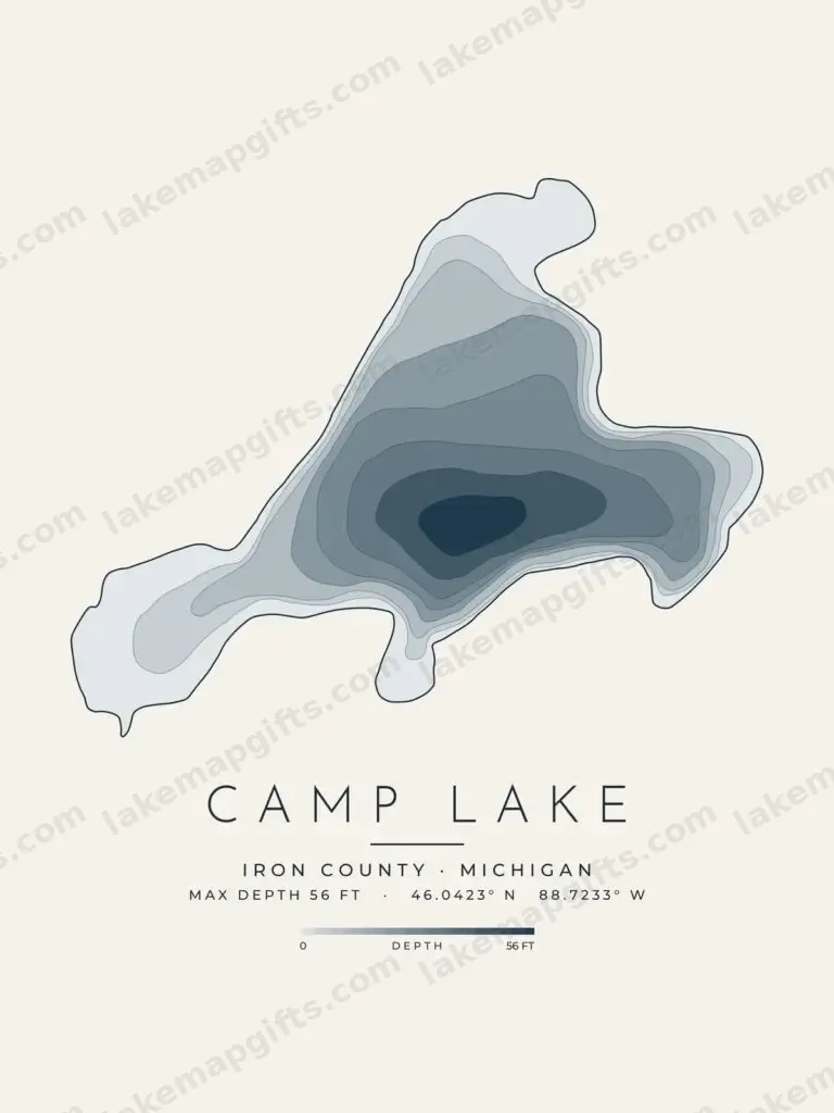Camp Lake depth map