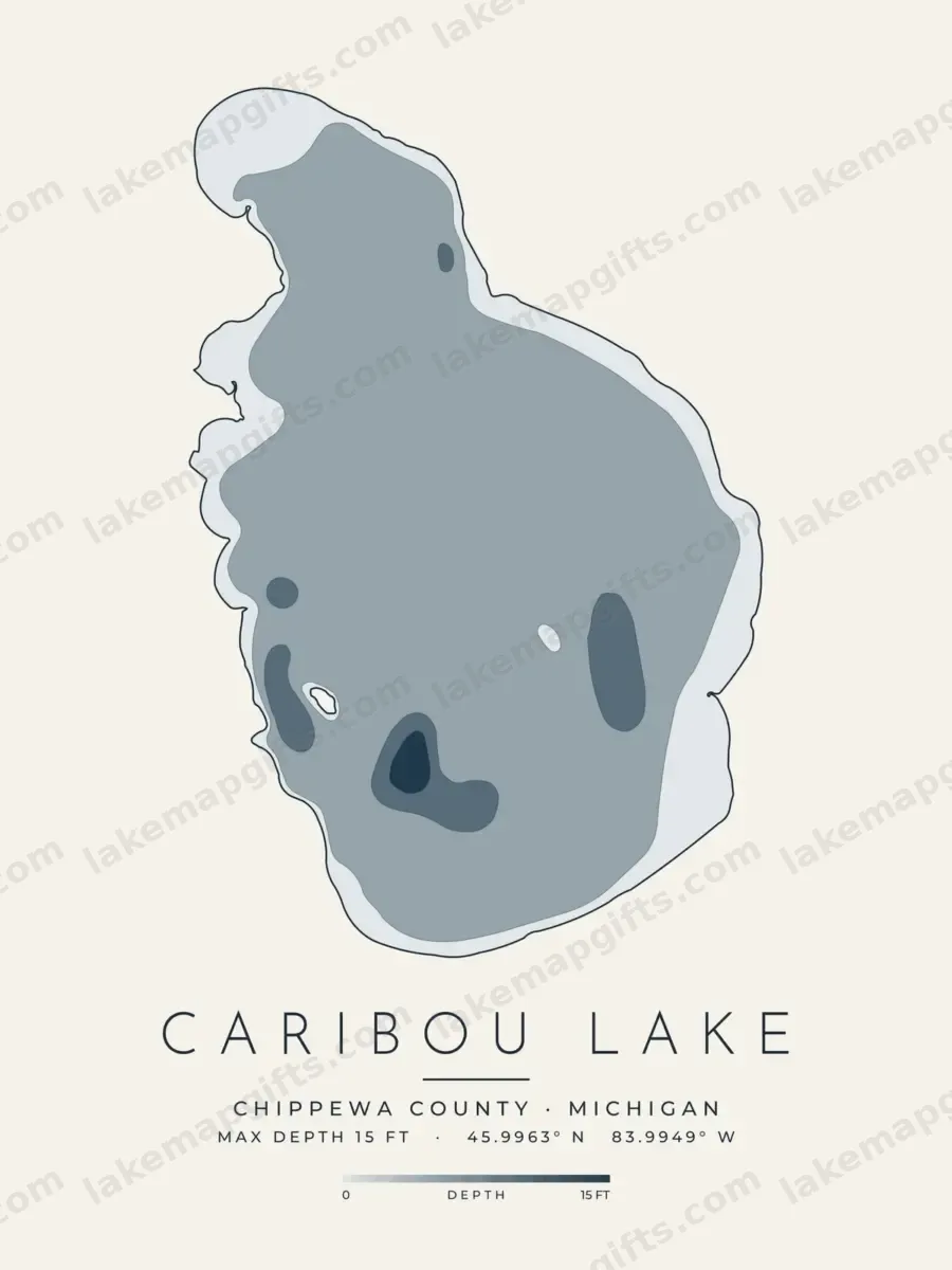 Caribou Lake depth map