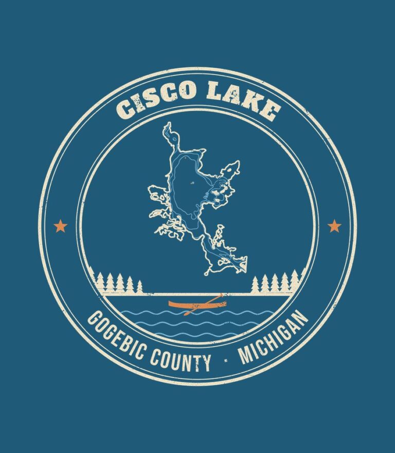 Cisco Lake vintage badge (for dark shirts) design