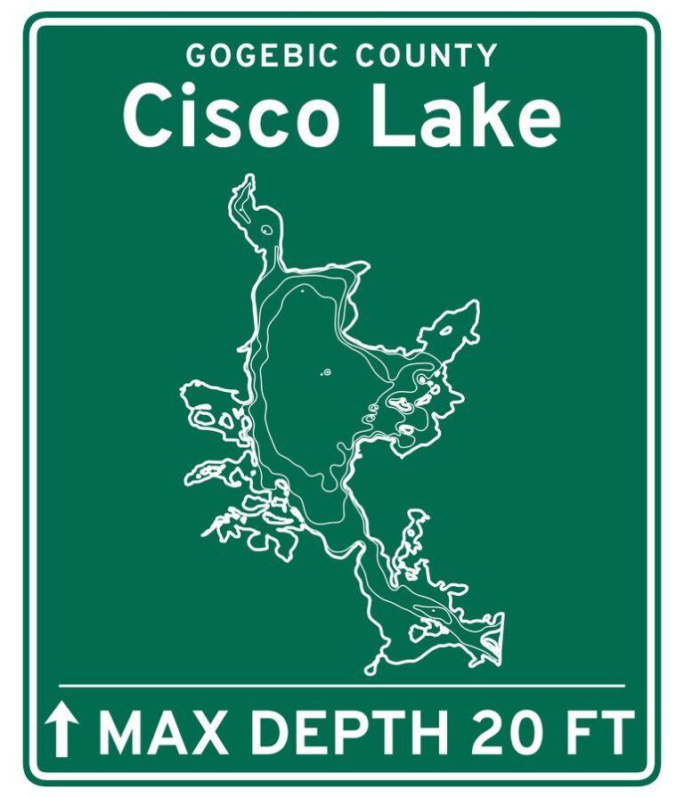 Cisco Lake road sign design