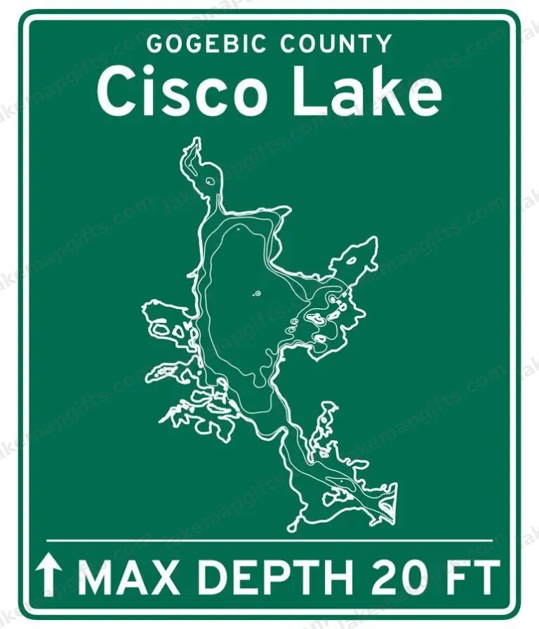 Cisco Lake road sign design