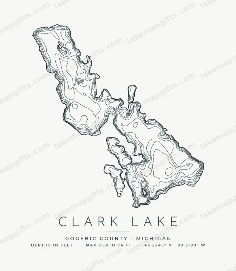 Clark Lake depth contours design