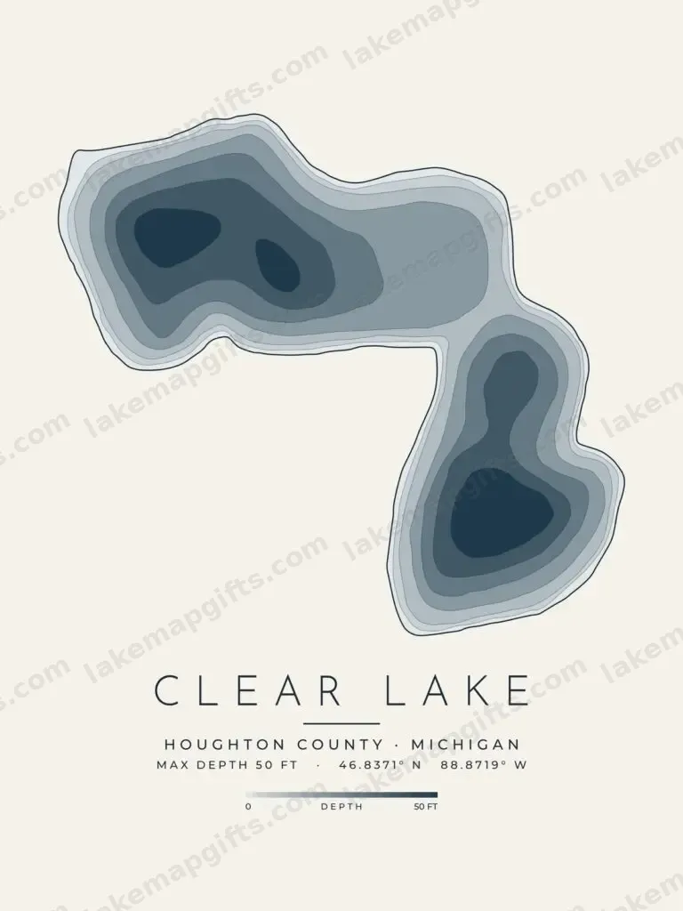Clear Lake depth map