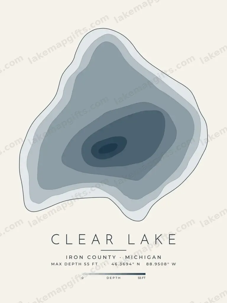 Clear Lake depth map