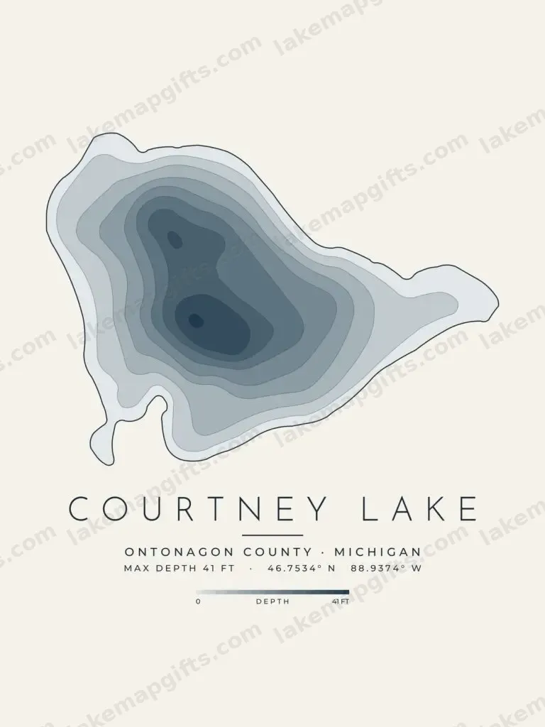 Courtney Lake depth map