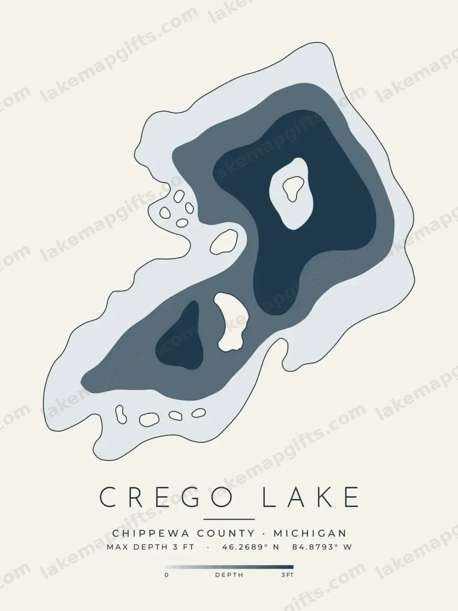 Crego Lake depth map