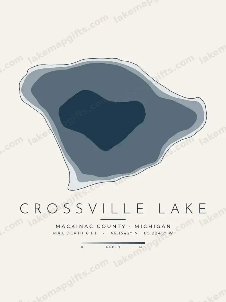 Crossville Lake depth map